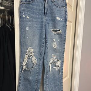 Distressed Blue Women's Jeans